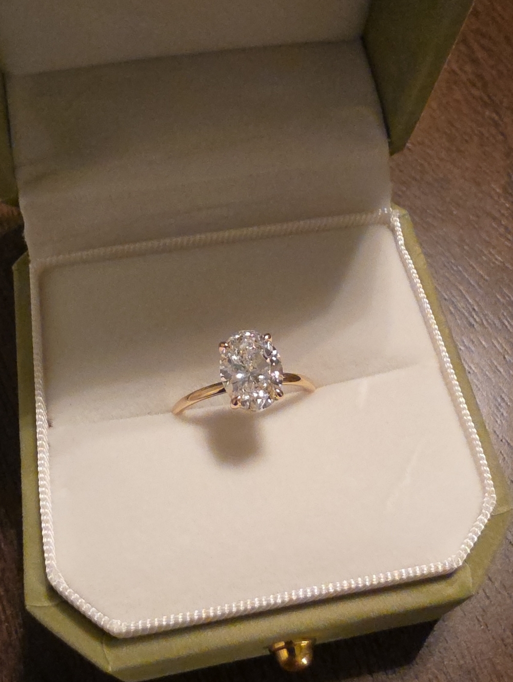 2 Carat Oval Engagement Ring - 14k Gold - Size 6